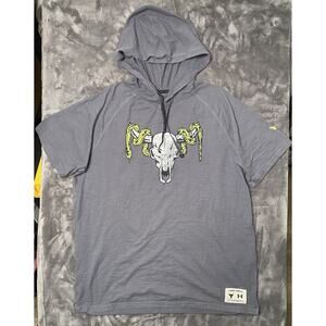 Under Armour Project Rock Charged Hoodie Men's Large Grey Short Sleeve Pullover